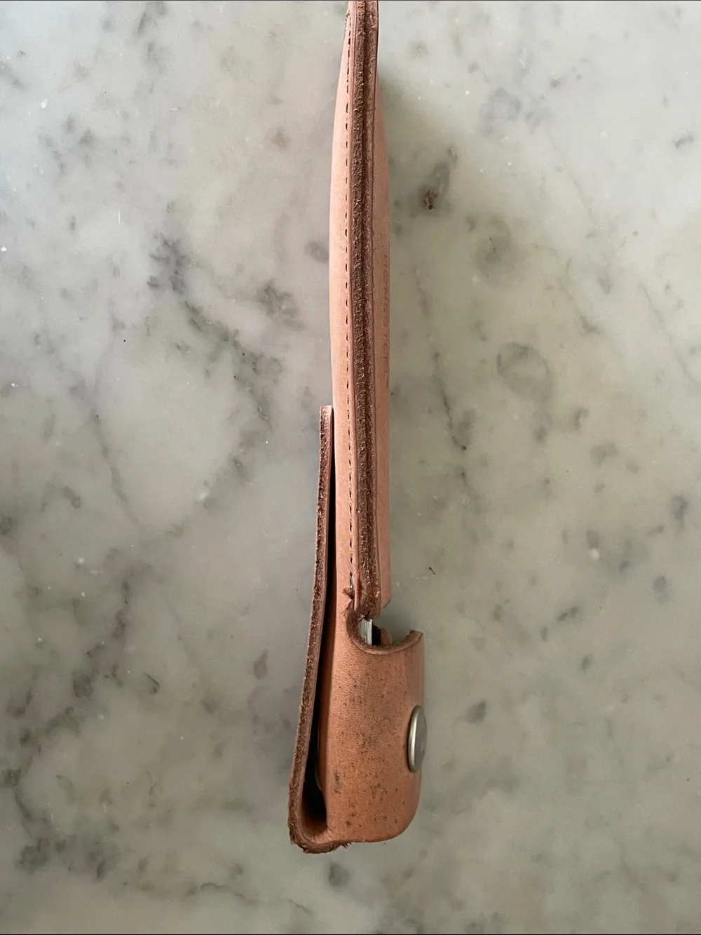 SCHRADE The Old-Timer Silver Honesteel Sharpener & Brown Leather Sheath IOB